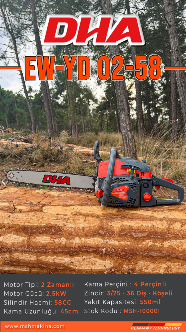 DHA EW-YD-02-58 Motorlu Testere - Görsel 5