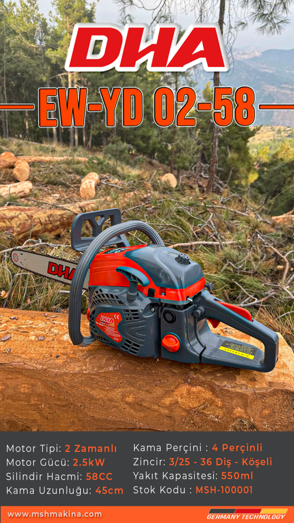 DHA EW-YD-02-58 Motorlu Testere - Görsel 6