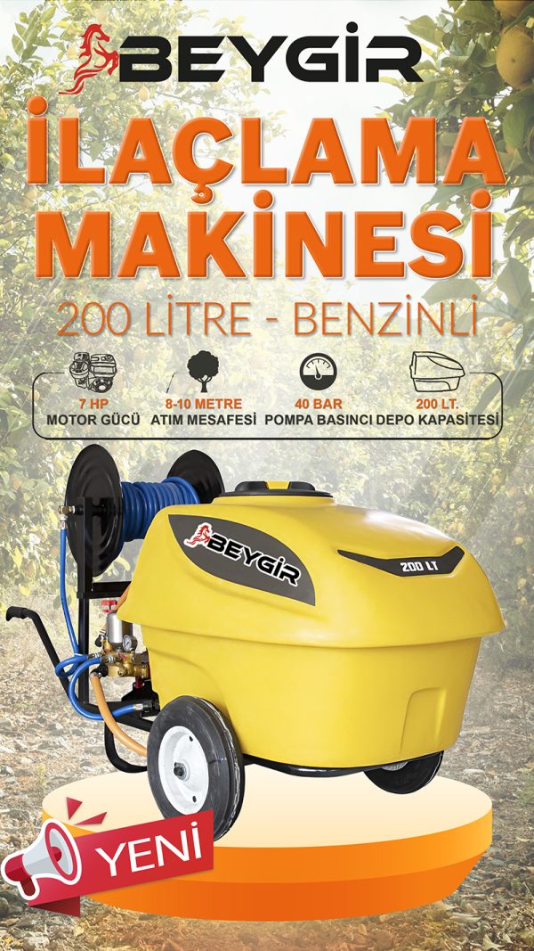 BEYGİR Pulverizatör 200L Tanklı İlaçlama Makinesi - Görsel 2