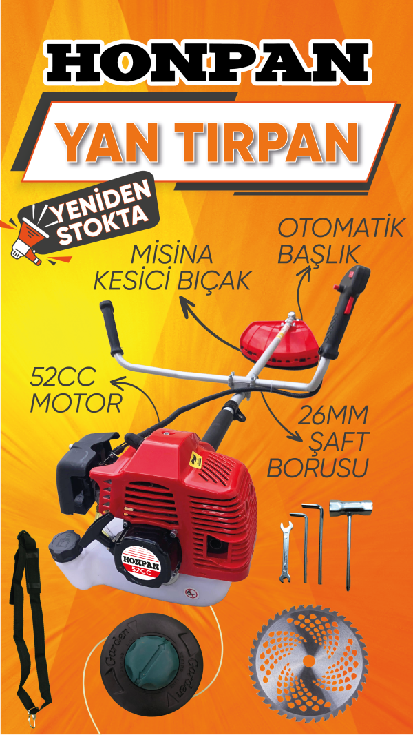 HONPAN Benzinli Yan Tırpan - Görsel 3